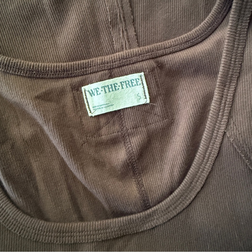 We The Free Hummingbird Tank Dark Brown French Roast - S - Picture 5 of 5